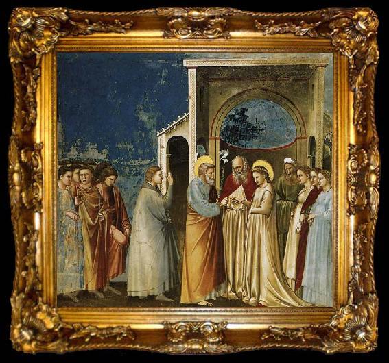 framed  GIOTTO di Bondone Marriage of the Virgin, ta009-2